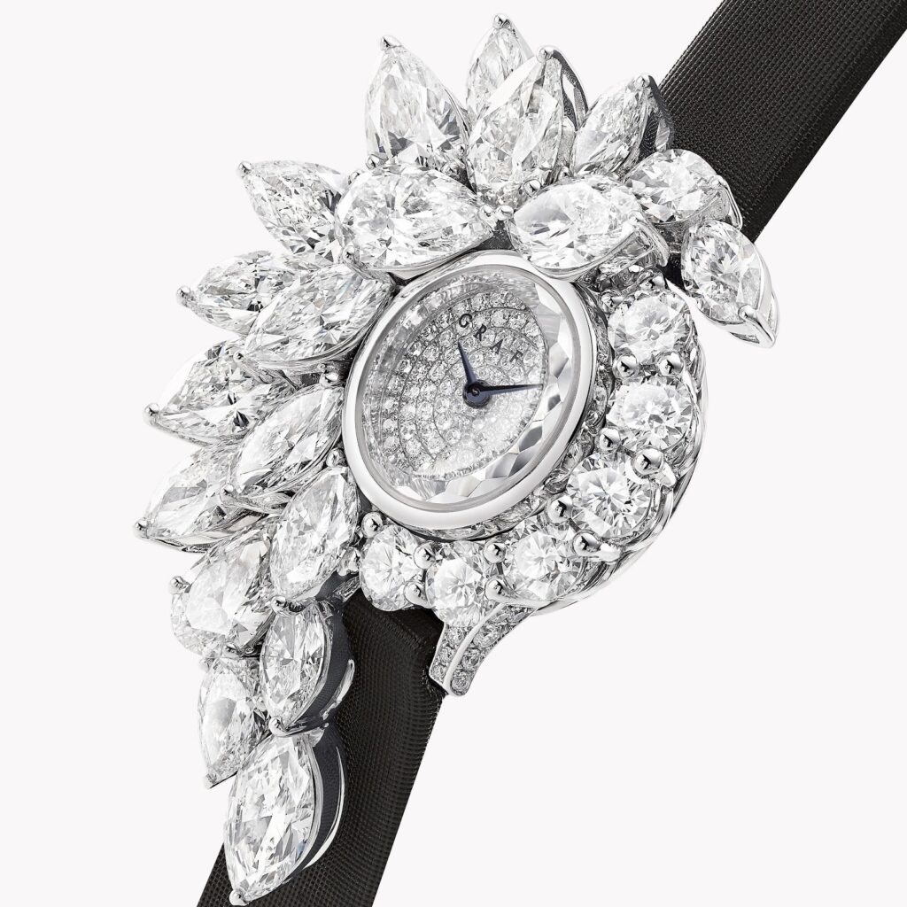 El brillante lujo del tiempo by Graff / Patricia Olivares Taylhardat, Graff, Abstract, diamantes, amarillos, pavé, marquesa, joyería, 16 quilates, bisel, brazalete, amante, relojería, artesanales, modelos, gouache, brillante, colección