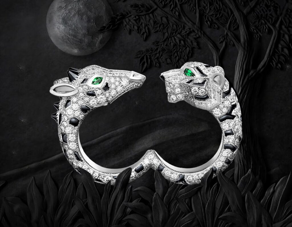 La jungla Cartier: Brillo y fuerza cara a cara / Patricia Olivares Taylhardat, Cartier, colección, diamantes, tigre, ónix, cebra, jirafa, relojes, cocodrilo, mujeres, pantera, jungla, galucha, oro, lujoso, maison, joyería, fauna, animales, jaguar, especies, anillos, picots, francesa