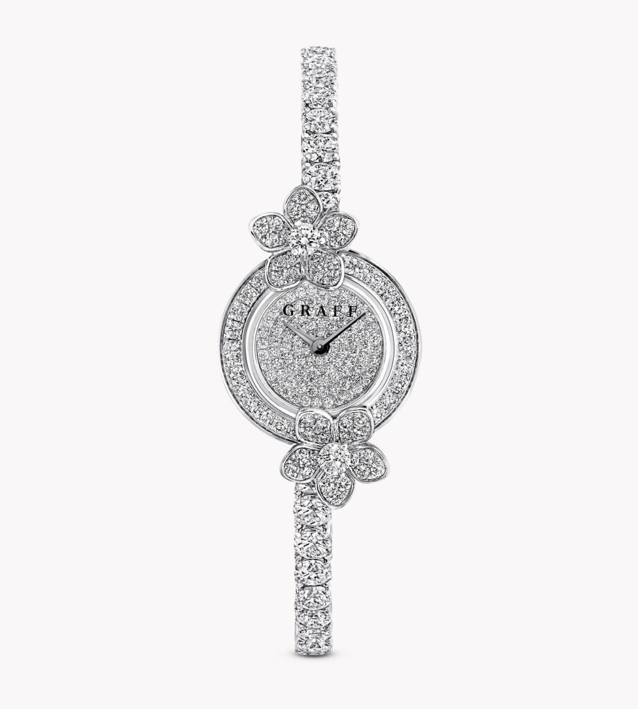 Wild Flower Diamond by Graff: Un reloj de inspiración floral / Patricia Olivares Taylhardat, Graff, Wild Flower Diamond, diamantes, flores, reloj, correa, pavé, joyería, colección, guardatiempo, brillante, oro, accesorios