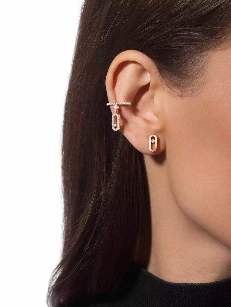 Pendientes individuales de Messika: sofisticada y cómoda en todo momento / Patricia Olivares Taylhardat, Messika, D-Vibes, My Twin, Gatsby, street style, diamantes, pendientes, clip, oro, look, maison, joyas, adn, jeans, accesorios, brunch, jersey