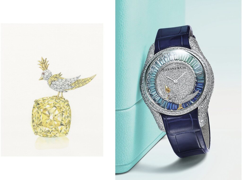 Tiffany & Co lanza reloj con gran legado / Patricia Olivares Taylhardat, Tiffany & Co, reloj, legado, emblemáticas, estadounidense, Jean Schlumberger, Tiffany, Bird on a Rock, diamantes, nieve, párajo, anillo, broche, 1965